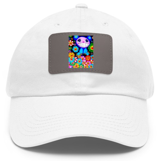 Discover Murakami paint art Canvas Print Dad Hat With Leather Patch