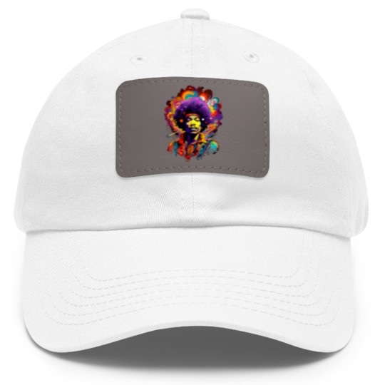 Discover jimmy hendrix Dad Hat With Leather Patch