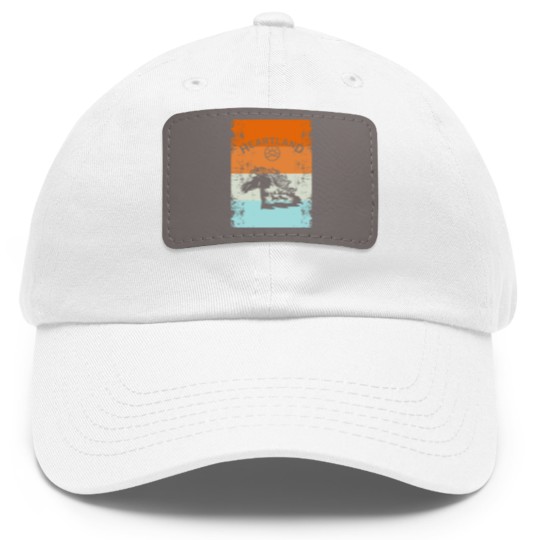Discover Heartland,heartland ranch,Sunset heartland Dad Hat With Leather Patch