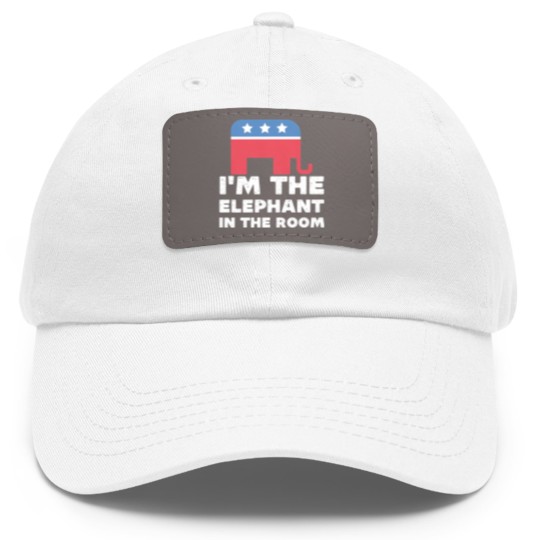 Discover I'm The Elephant In The Room Republican Gift Dad Hat With Leather Patch