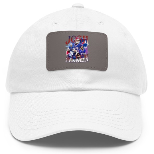 Discover Josh Allen Dad Hat With Leather Patch, Vintage 90s Josh Allen Style Dad Hat With Leather Patch, Josh Allen Dad Hat With Leather Patch
