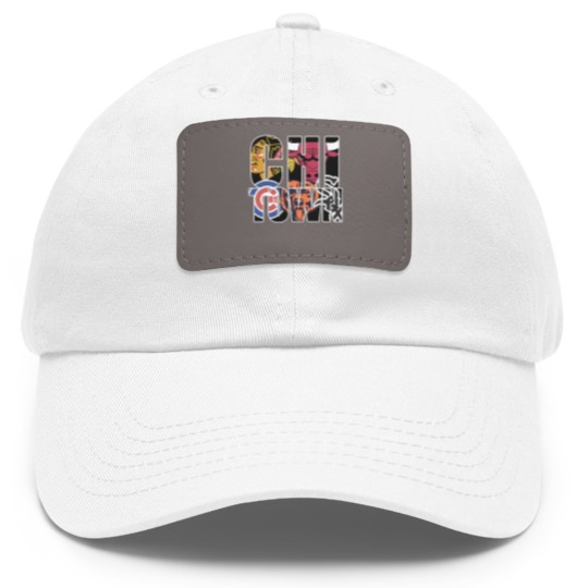 Discover Chicago Dad Hat With Leather Patch - Chi town chicago sports Dad Hat With Leather Patch