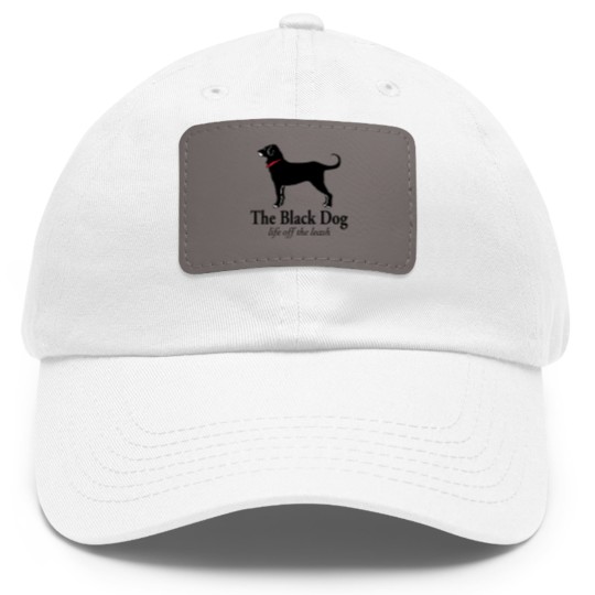 Discover The Black Dog Logo Life Off The Leash Dad Hat With Leather Patch