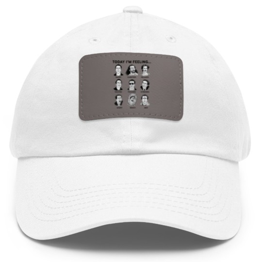 Discover Nicolas Cage Today I'm Feeling Vintage Dad Hat With Leather Patch, Nicolas Cage Dad Hat With Leather Patch