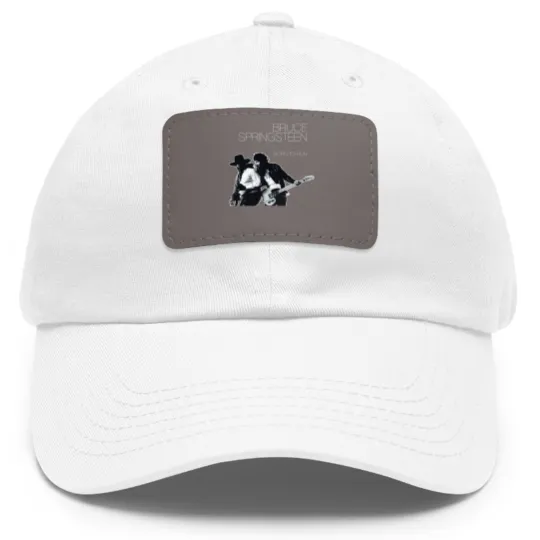Discover Bruce Springsteen Born To Run Black Dad Hat With Leather Patch