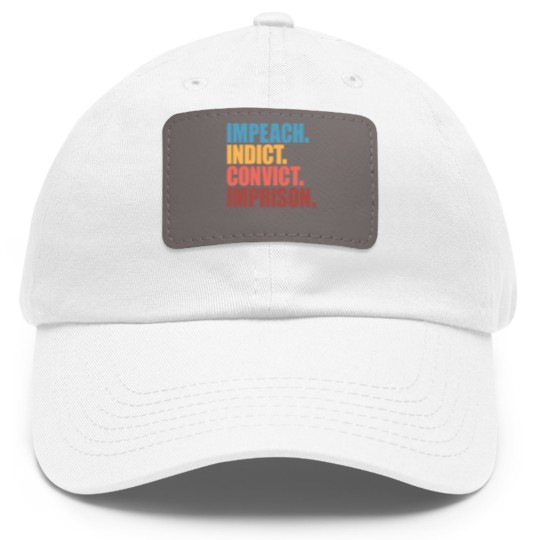 Discover Trump Impeach, Anti Trump Protest Dad Hat With Leather Patch