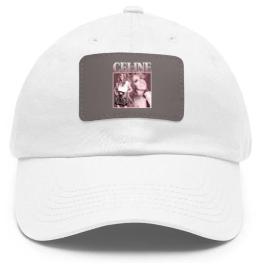 Discover Célines Dions Pop Music Diva Legend 80s Limited Dad Hat With Leather Patch