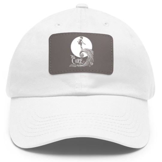 Discover The Cure Dad Hat With Leather Patch - Skellington Band Dad Hat With Leather Patch