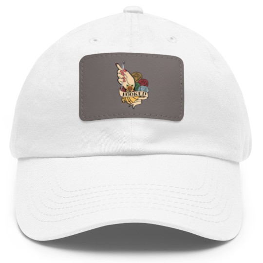 Discover Crochet Dad Hat With Leather Patch, Hooked, Crochet Gift, Crochet Gift Idea, Crochet Love, Crochet Lover, Crochet Lover Gift, Funny Crochet Gift, CO228WM01