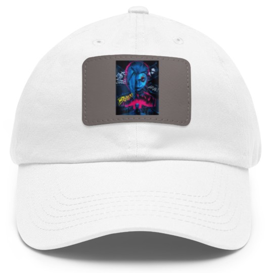 Discover Jinx Arcane Dad Hat With Leather Patch - Arcane Jinx League of Legends Dad Hat With Leather Patch