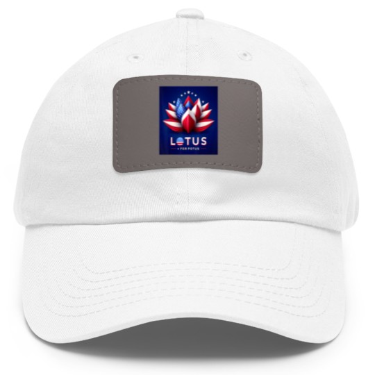 Discover lotus for potus kamala for president 2024 Dad Hat With Leather Patch