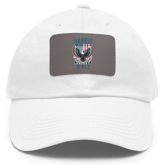 Discover Harris Walz Dad Hat With Leather Patch, Kamala Harris Walz 2024 Dad Hat With Leather Patch, Madam President Dad Hat With Leather Patch