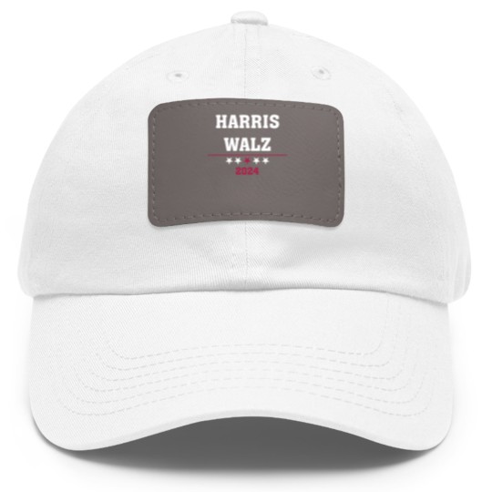 Discover Kamala Harris Tim Walz 2024 ,Democrat VP Vice President USA Election Dad Hat With Leather Patch