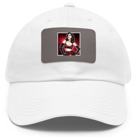 Discover Celebrating the icons - Dita Von Teese (red version) Dad Hat With Leather Patch