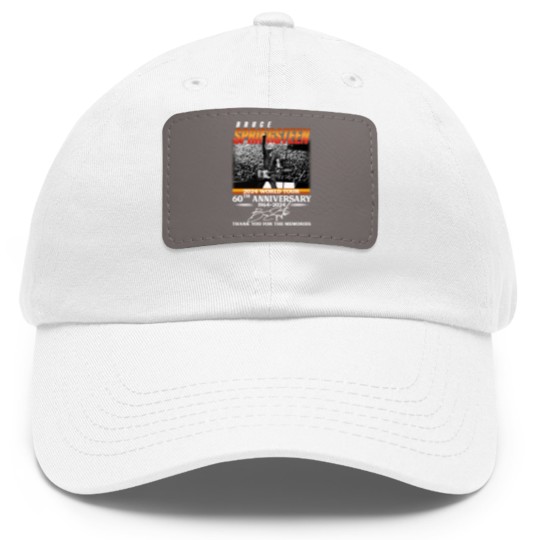 Discover Bruce Springsteen 2024 Tour Dad Hat With Leather Patch, Bruce Springsteen 60th Anniversary Dad Hat With Leather Patch