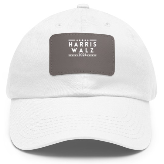 Discover Harris Walz 2024 | Kamala Harris Tim Walz Dad Hat With Leather Patch