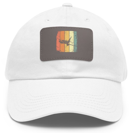 Discover Airplane Vintage Passenger Airplane Dad Hat With Leather Patch