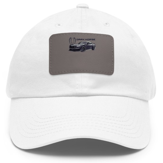 Discover dark horse Mustang GT 5.0L V8 coyote engine Perf Dad Hat With Leather Patch