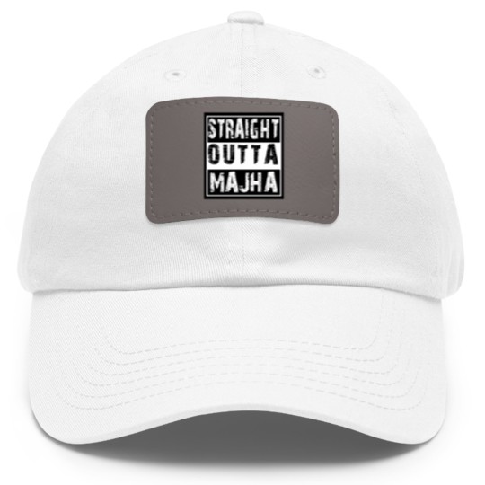 Discover Straight Outta Majha Dad Hat With Leather Patch