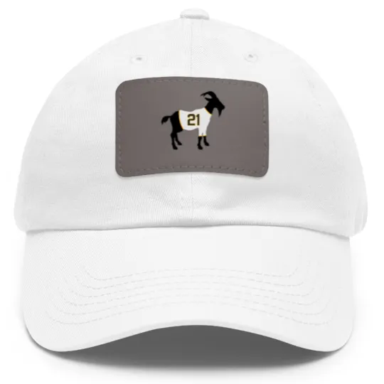 Discover Roberto Clemente Goat Dad Hat With Leather Patch