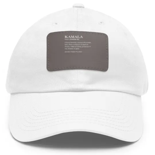 Discover Kamala Harris 2024 Election Dad Hat With Leather Patch - Coconut Tree Dad Hat With Leather Patch - Kamala Rally