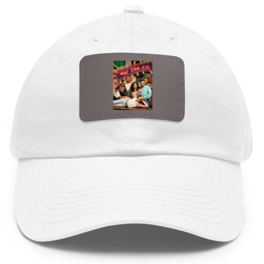 Discover Black 90s sitcom Dad Hat With Leather Patch