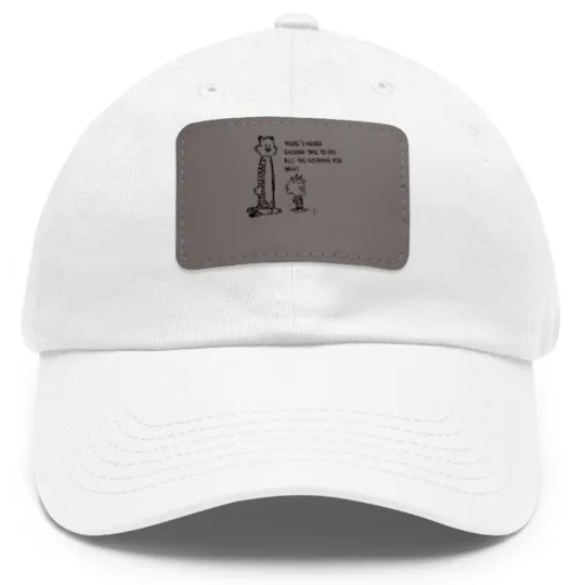 Discover Calvin And Hobbs Calvin And Hobbs Calvin And Hobbs Dad Hat With Leather Patch