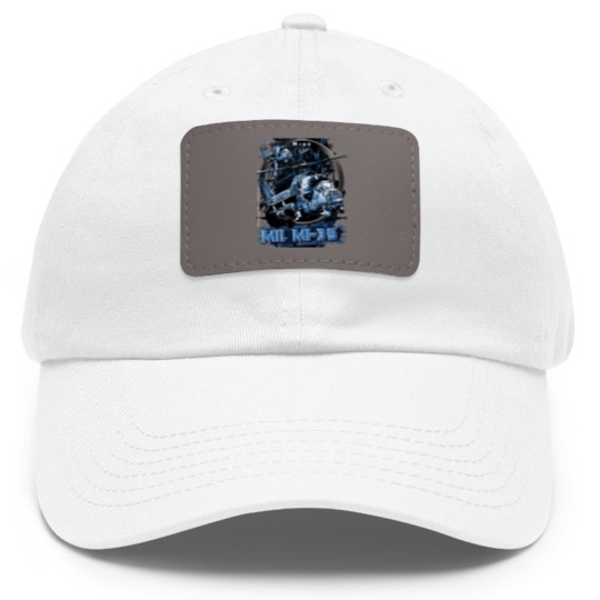 Discover Mi-35 Hind Attack Helicopter Active Dad Hat With Leather Patch
