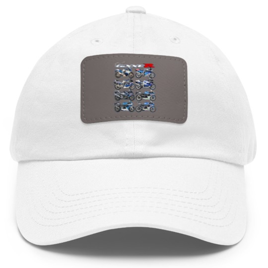 Discover gixxer, evolution, gsxr, road racing, motorcycle, motorbike, bike t Dad Hat With Leather Patch