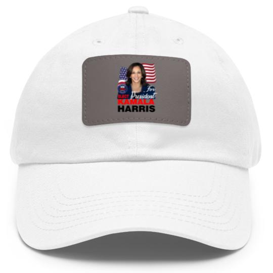Discover KAMALA HARRIS FOR PRESIDENT Dad Hat With Leather Patch