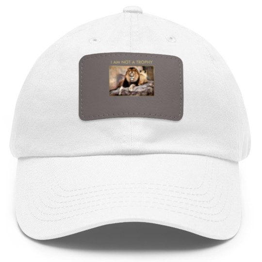 Discover Cecil the Lion I Am Not A Trophy Dad Hat With Leather Patch