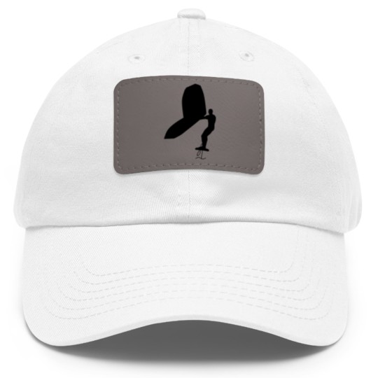 Discover Wing surfer wing surfing with foil wing Dad Hat With Leather Patch