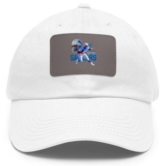 Discover Barry Sanders Dad Hat With Leather Patch