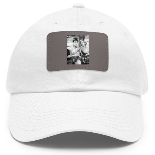 Discover Marilyn Monroe and Audrey Hepburn vintage design Dad Hat With Leather Patch