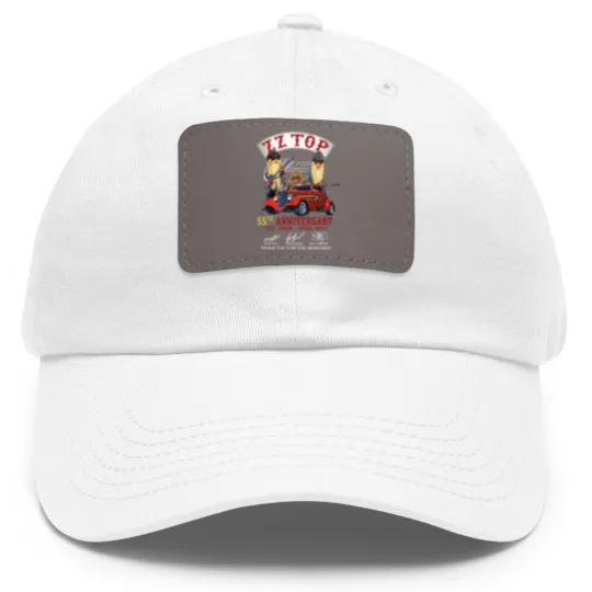 Discover ZZ Top 55th Anniversary Dad Hat With Leather Patch