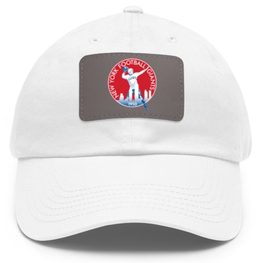 Discover NY Giants old school logo Dad Hat With Leather Patch
