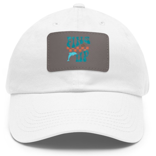 Discover Fins Up Dad Hat With Leather Patch  Retro Miami Football Dad Hat With Leather Patch Game Day Dad Hat With Leather Patch Miami Sports Go Fins