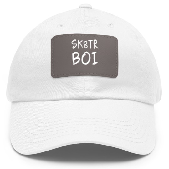 Discover Mens Skater Boi Sk8tr Boy  for Skateboard Riders Dad Hat With Leather Patch