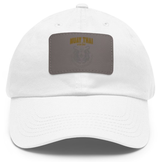 Discover twin tiger sak yant muay thai Dad Hat With Leather Patch