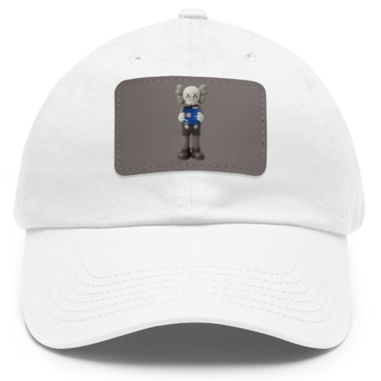 Discover kaws peanut, kaws uniqlos, kaws stuff, kaws friends, kaws summer collection 2024, peanut kaws, kaws vintages, peanut kaws, kaws jaws, kaws blue, kaws pink Dad Hat With Leather Patch