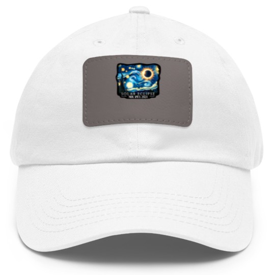 Discover Vintage American Totality Starry Night Eclipse Solar 2024 Dad Hat With Leather Patch