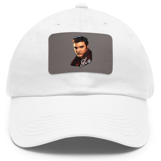 Discover Vintage Elvis Presley Dad Hat With Leather Patch 90s Band Dad Hat With Leather Patch Big Face Grail