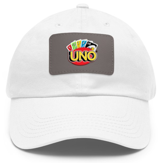 Discover UNO Game Card Dad Hat With Leather Patch
