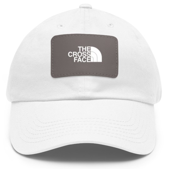 Discover the cross face wrestling Dad Hat With Leather Patch