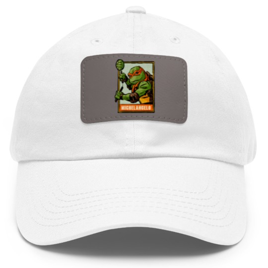 Discover Michelangelo Ninja Turtles Comic Vintage Dad Hat With Leather Patch,