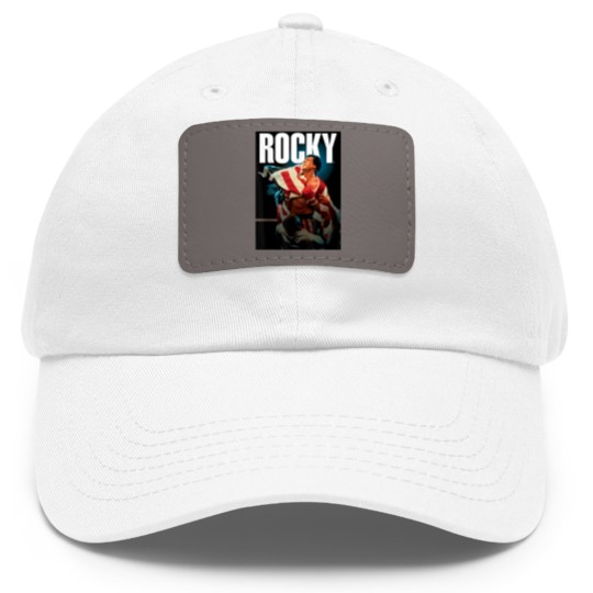 Discover Rocky IV American Flag Portrait Dad Hat With Leather Patch