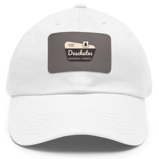 Discover deschutes national forest 1 Dad Hat With Leather Patch