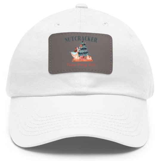 Discover Party Girl Dad Hat With Leather Patch, Team Blue Soldier Dad Hat With Leather Patch, Team Party Girl Dad Hat With Leather Patch, Nutcracker Dad Hat With Leather Patch, Nutcracker Blue Soldier Dad Hat With Leather Patch