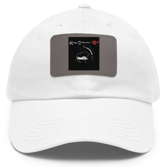 Discover king-crimsonred Dad Hat With Leather Patch