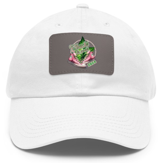 Discover AKA Chucks and Pearls Dad Hat With Leather Patch